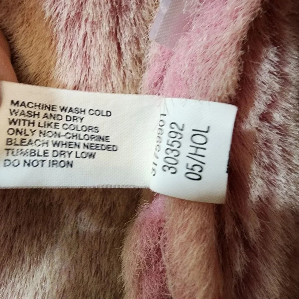 Baby Gap faux fur and suede vest bow front detail with side pockets size 18-24 M
